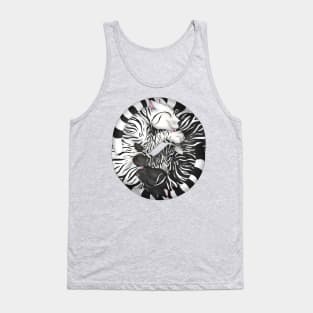 Yin-Yang Cats: Tabby Black/White (Mackerel) Tank Top